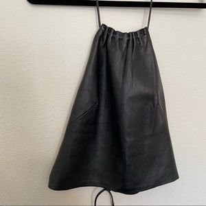 Laundry by shelli segal leather halter tie back crop top sz.8